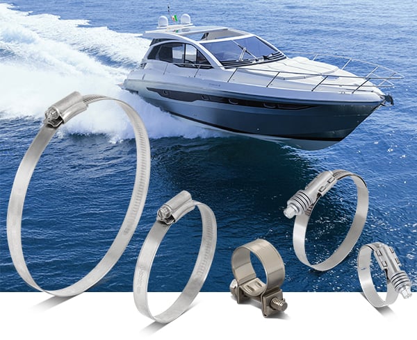 Our clamps are found on ﻿ ﻿pleasure boats worldwide